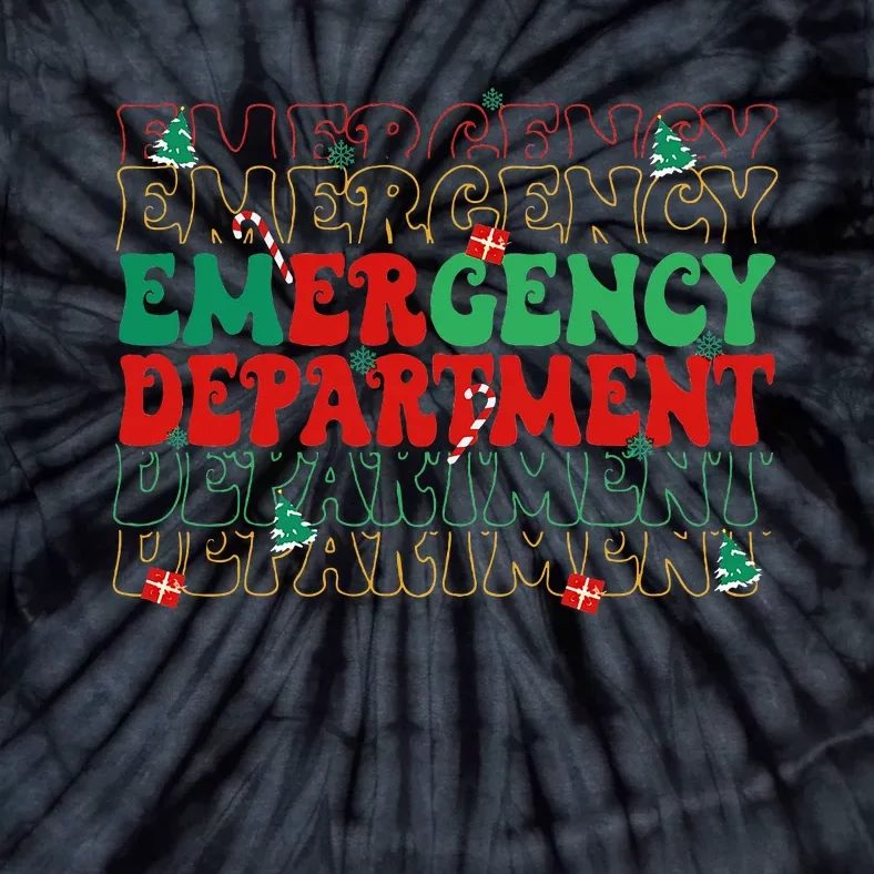 Emergency Department Christmas ED Er Nurse Crew Tie-Dye T-Shirt