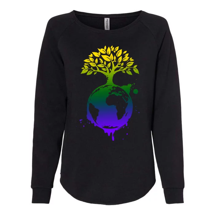 Earth Day Colorful Nature Womens California Wash Sweatshirt