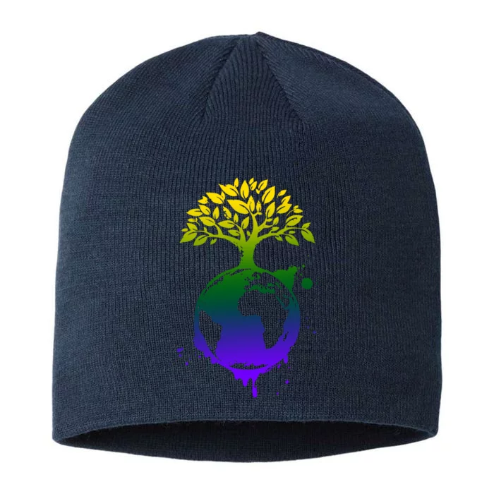 Earth Day Colorful Nature 8 1/2in Sustainable Knit Beanie