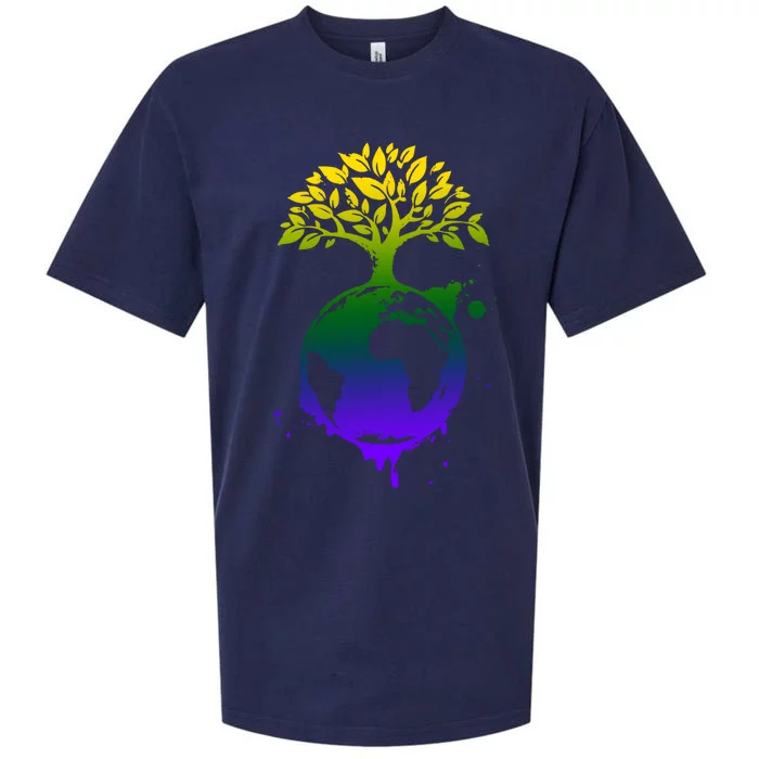 Earth Day Colorful Nature Sueded Cloud Jersey T-Shirt