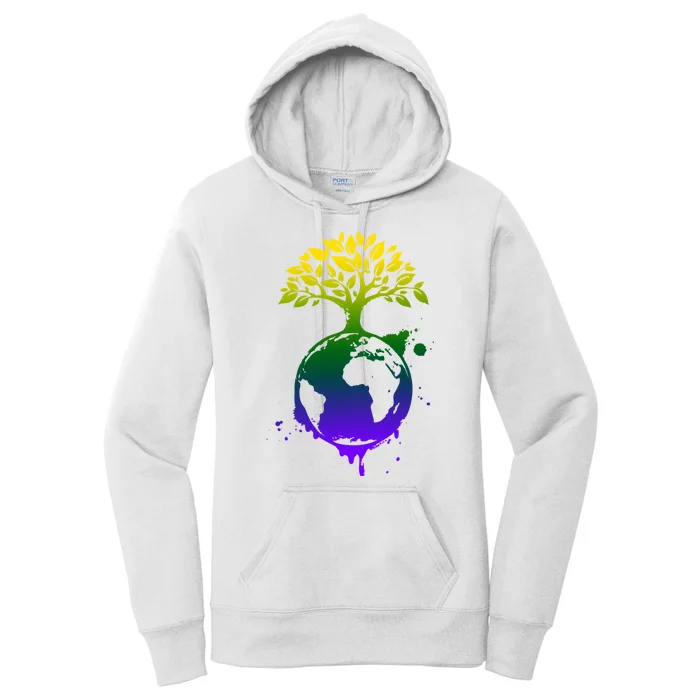 Earth Day Colorful Nature Women's Pullover Hoodie