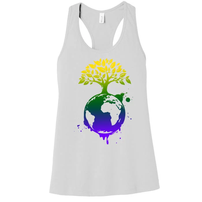 Earth Day Colorful Nature Women's Racerback Tank