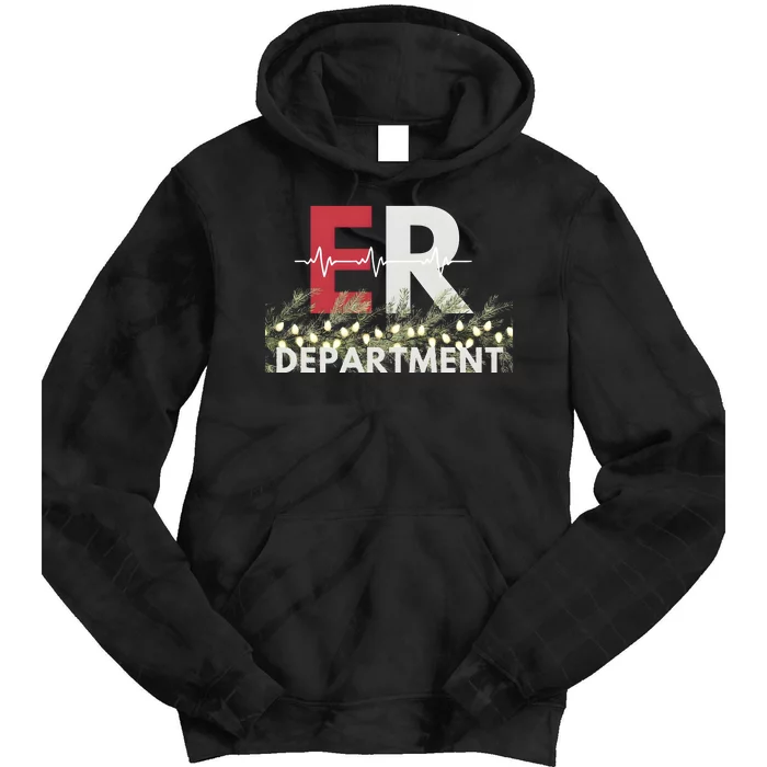 Emergency Department Christmas Nurse Tie Dye Hoodie