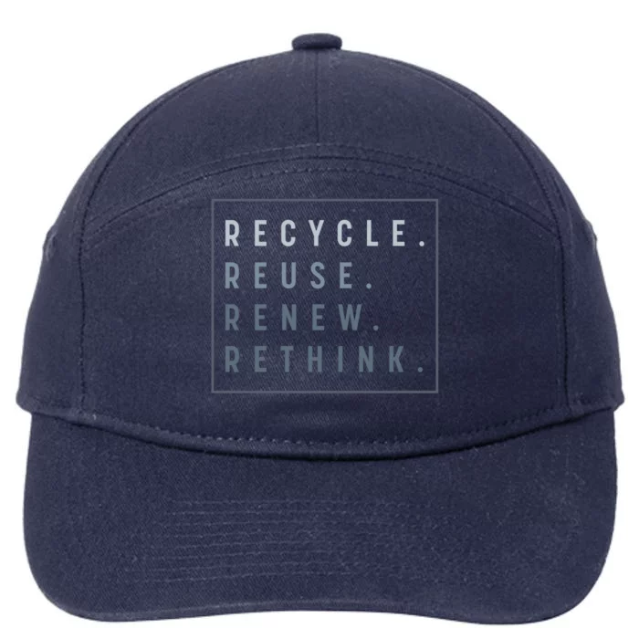 Earth Day Crisis Environtal Activism Earth Lovers Gift 7-Panel Snapback Hat