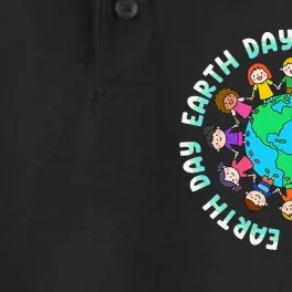 Earth Day Cute Children Around The World Dry Zone Grid Performance Polo