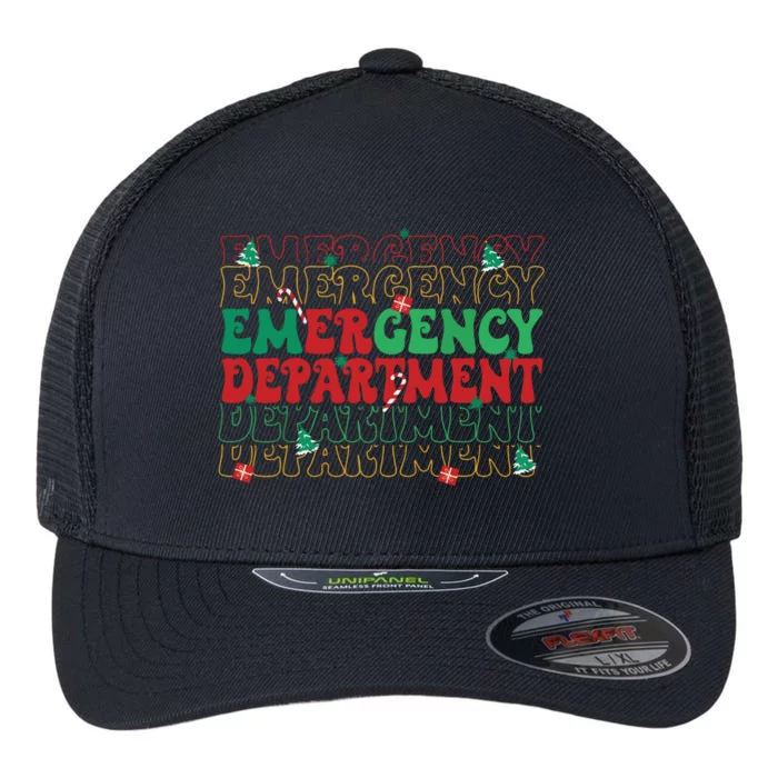 Emergency Department Christmas Ed Er Nurse Crew Women Flexfit Unipanel Trucker Cap