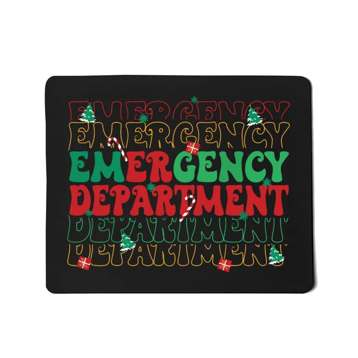 Emergency Department Christmas Ed Er Nurse Crew Women Mousepad