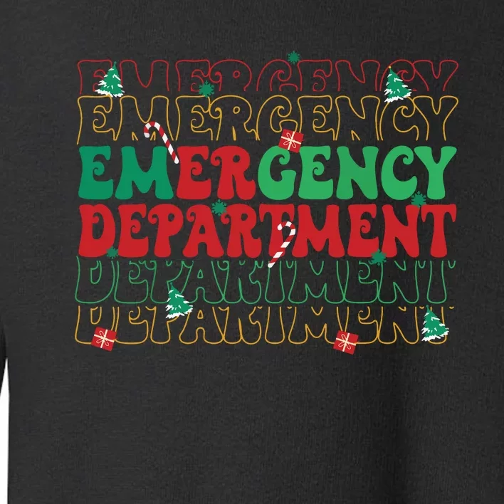 Emergency Department Christmas Ed Er Nurse Crew Women Toddler Sweatshirt