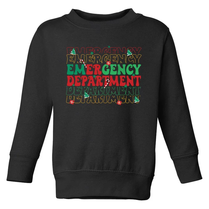 Emergency Department Christmas Ed Er Nurse Crew Women Toddler Sweatshirt