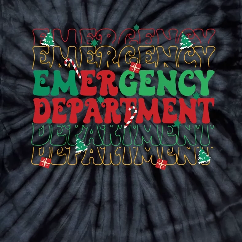 Emergency Department Christmas Ed Er Nurse Crew Women Tie-Dye T-Shirt