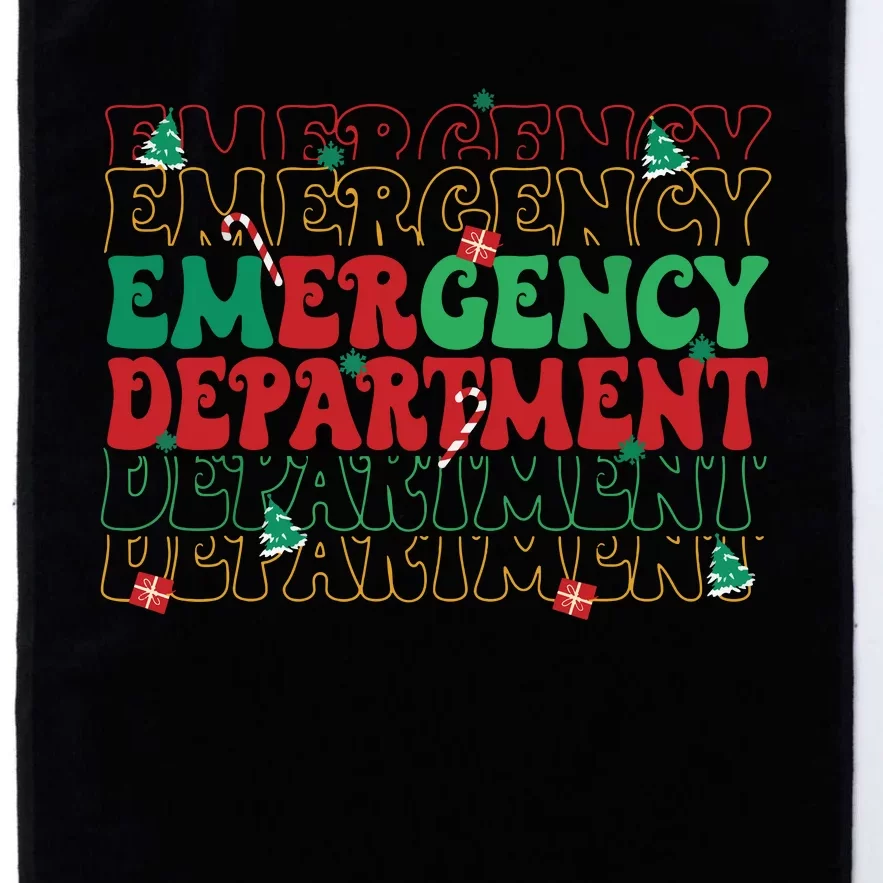 Emergency Department Christmas Ed Er Nurse Crew Women Platinum Collection Golf Towel