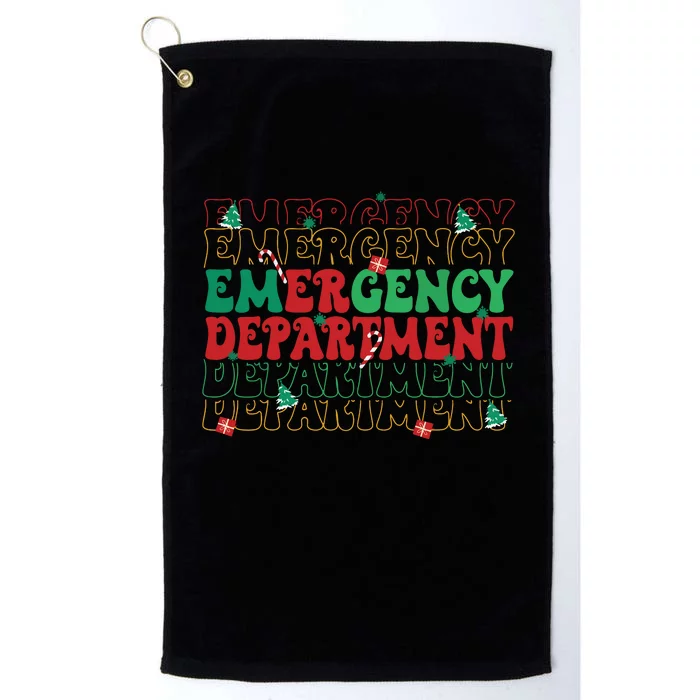 Emergency Department Christmas Ed Er Nurse Crew Women Platinum Collection Golf Towel