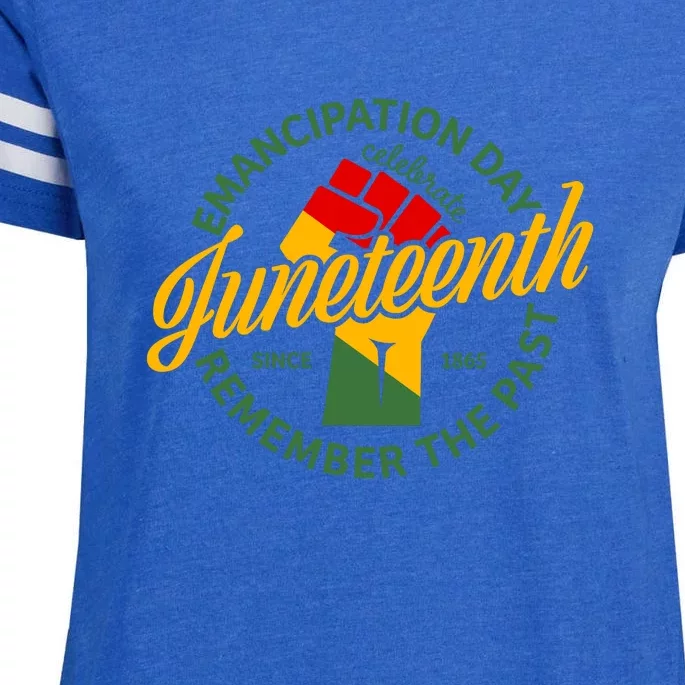 Emancipation Day Celebrate Juneteenth Remember The Past Since 1865 Enza Ladies Jersey Football T-Shirt