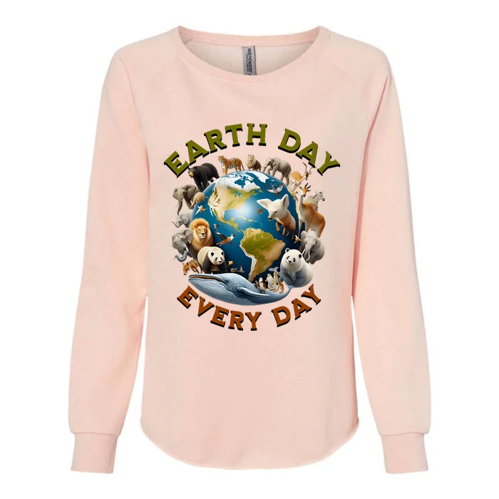 Earth Day Cute Earth Day 2024 Womens California Wash Sweatshirt