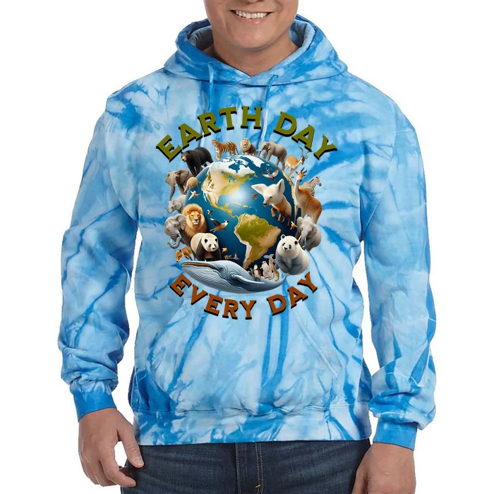 Earth Day Cute Earth Day 2024 Tie Dye Hoodie