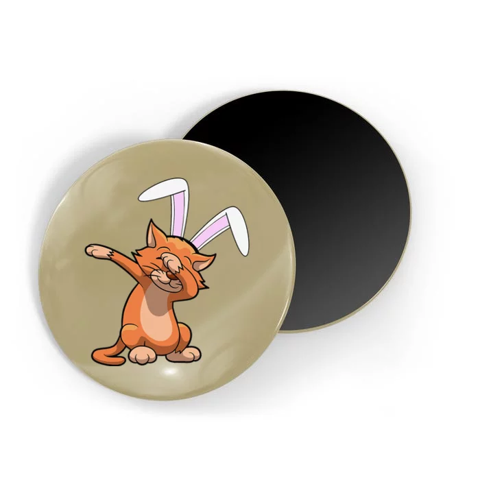 Easter Dabbing Cat Bunny Ears Gift Magnet