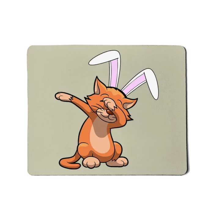 Easter Dabbing Cat Bunny Ears Gift Mousepad