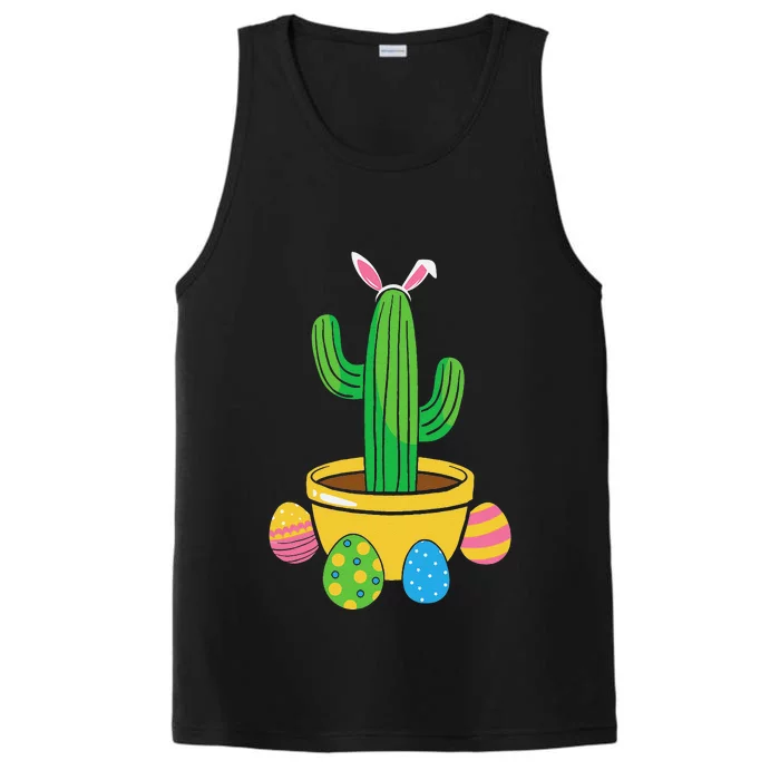 Easter Day Cactus Bunny Colorful Eggs Unpunchable Performance Tank