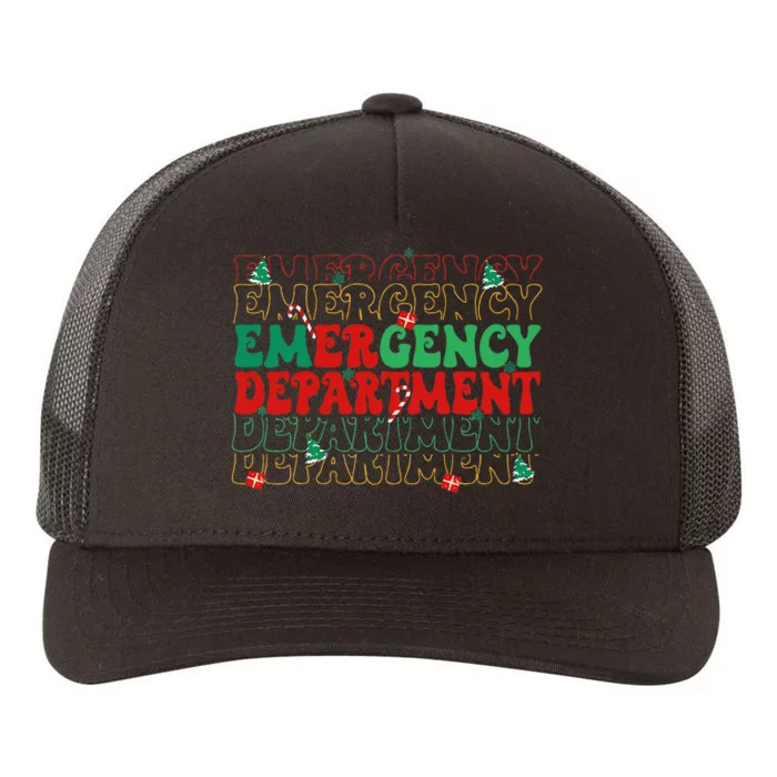 Emergency Department Christmas ED Er Nurse Crew Yupoong Adult 5-Panel Trucker Hat