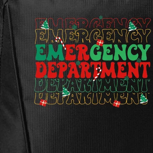 Emergency Department Christmas ED Er Nurse Crew City Backpack