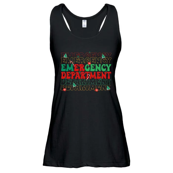 Emergency Department Christmas ED Er Nurse Crew Ladies Essential Flowy Tank