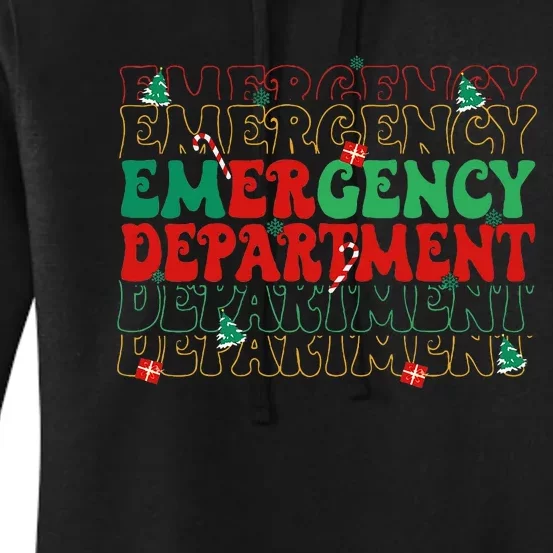 Emergency Department Christmas ED Er Nurse Crew Women's Pullover Hoodie