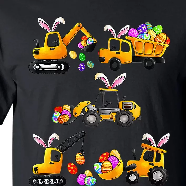 Easter Day Crane Truck Construction Egg Hunt Tall T-Shirt