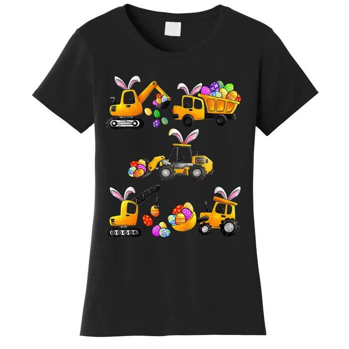 Easter Day Crane Truck Construction Egg Hunt Women's T-Shirt