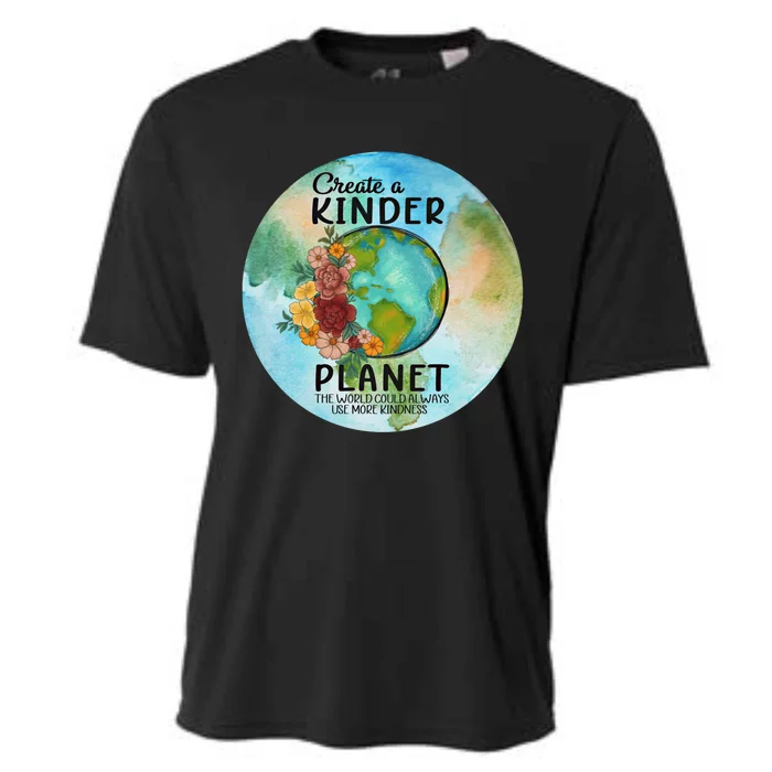 Earth Day Create A Kinder Planet Global Warming Climate Boho Gift Cooling Performance Crew T-Shirt