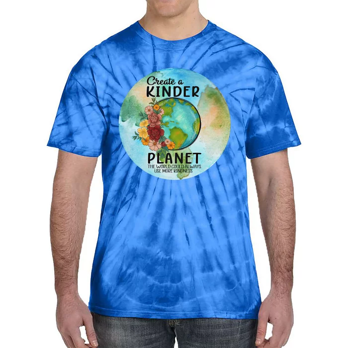 Earth Day Create A Kinder Planet Global Warming Climate Boho Gift Tie-Dye T-Shirt