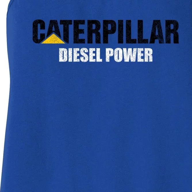 Excavator Driver Construction Machinery Cat Excavator I Love Diesel Power Cute G Women's Racerback Tank