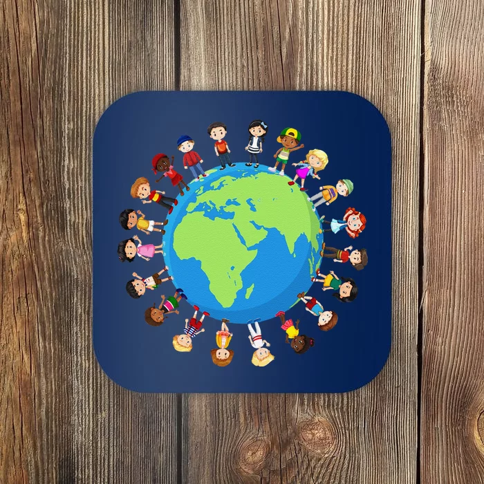 Earth Day Children Around The World Environ Talist Long Sleeve Coaster