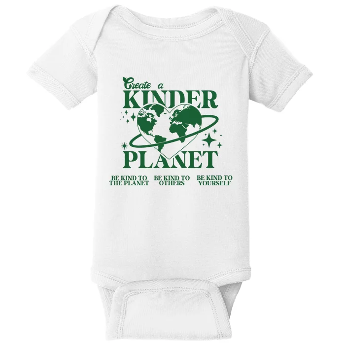 Earth Day Create A Kinder Planet Be Kind To The Planet Environmental Awareness Baby Bodysuit