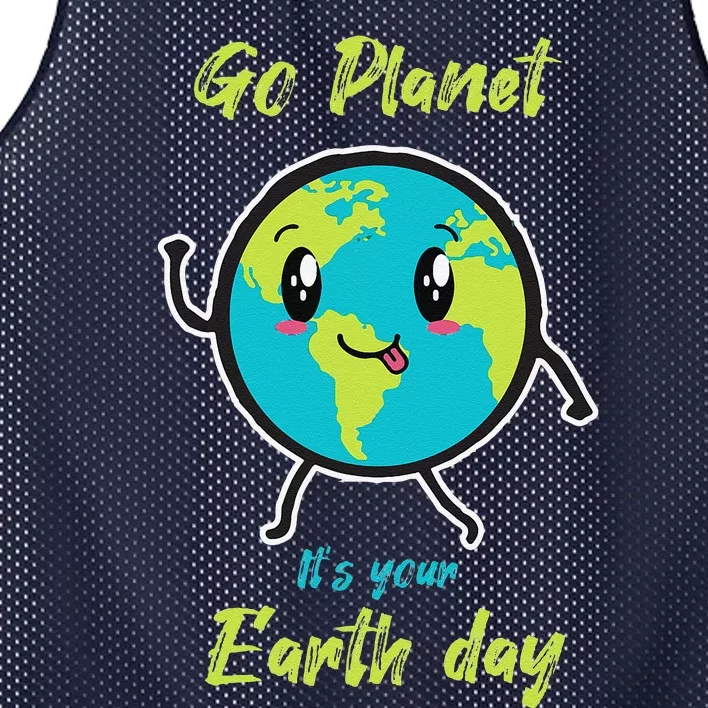 Earth Dayn Cute Earth Day Mesh Reversible Basketball Jersey Tank