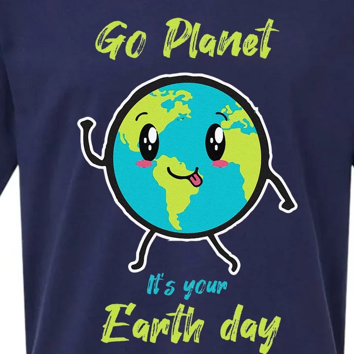 Earth Dayn Cute Earth Day Sueded Cloud Jersey T-Shirt