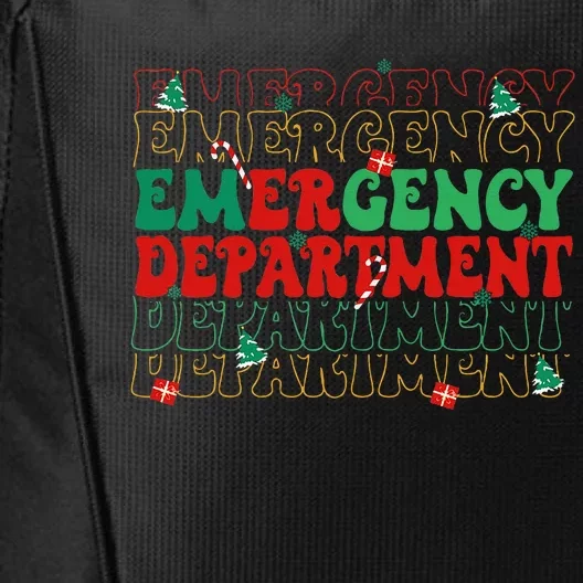 Emergency Departt Christmas Ed Er Nurse Crew City Backpack