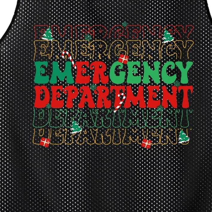 Emergency Departt Christmas Ed Er Nurse Crew Mesh Reversible Basketball Jersey Tank