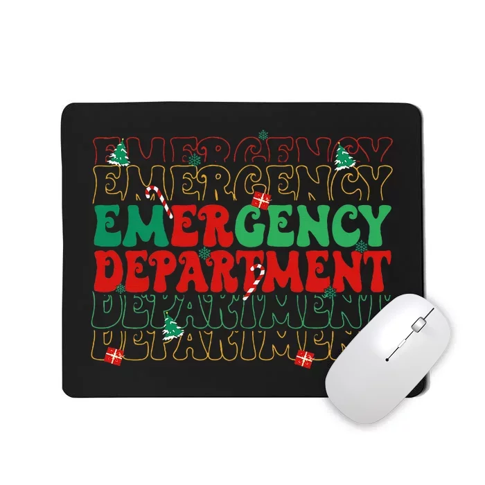 Emergency Departt Christmas Ed Er Nurse Crew Mousepad