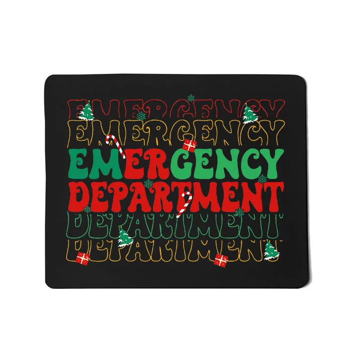 Emergency Departt Christmas Ed Er Nurse Crew Mousepad