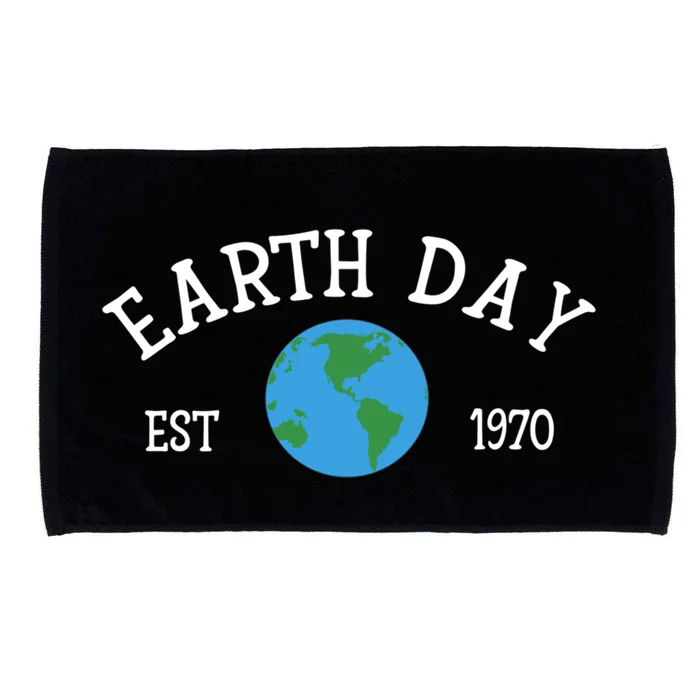 Earth Day Cool Gift Est 1970 Keeping It Green And Save Our Planet Gift Microfiber Hand Towel