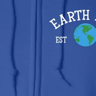 Earth Day Cool Gift Est 1970 Keeping It Green And Save Our Planet Gift Full Zip Hoodie