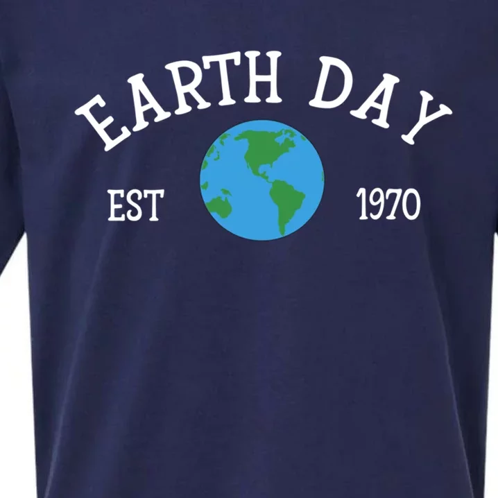 Earth Day Cool Gift Est 1970 Keeping It Green And Save Our Planet Gift Sueded Cloud Jersey T-Shirt