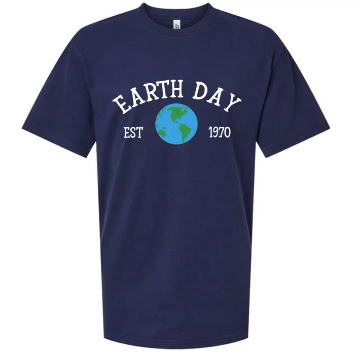 Earth Day Cool Gift Est 1970 Keeping It Green And Save Our Planet Gift Sueded Cloud Jersey T-Shirt