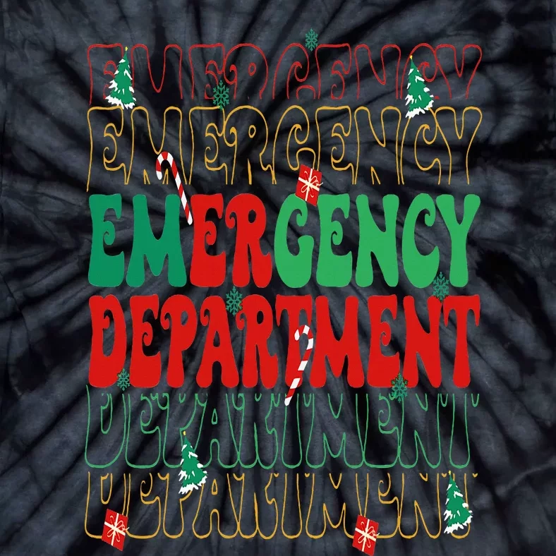 Emergency Department Christmas ED Er Nurse Crew Tie-Dye T-Shirt