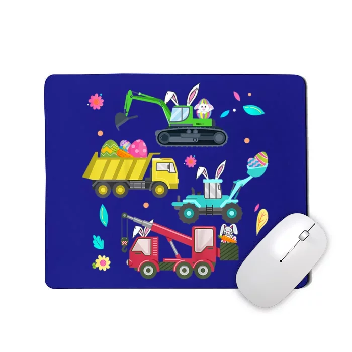 Easter Day Crane Truck Construction Bunny Ears Eggs Hunting Gift Mousepad