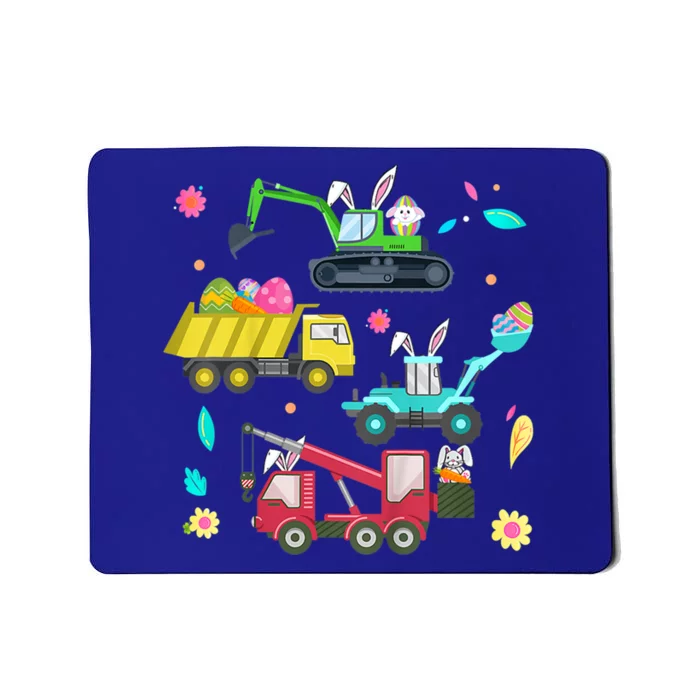 Easter Day Crane Truck Construction Bunny Ears Eggs Hunting Gift Mousepad