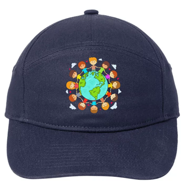 Earth Day Child Earth Day 2024 7-Panel Snapback Hat