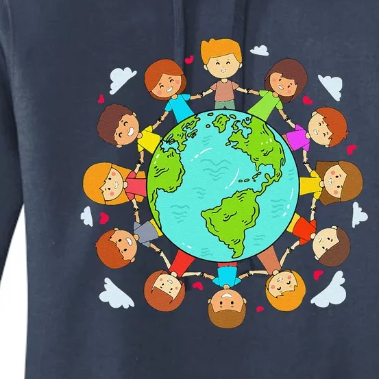 Earth Day Child Earth Day 2024 Women's Pullover Hoodie