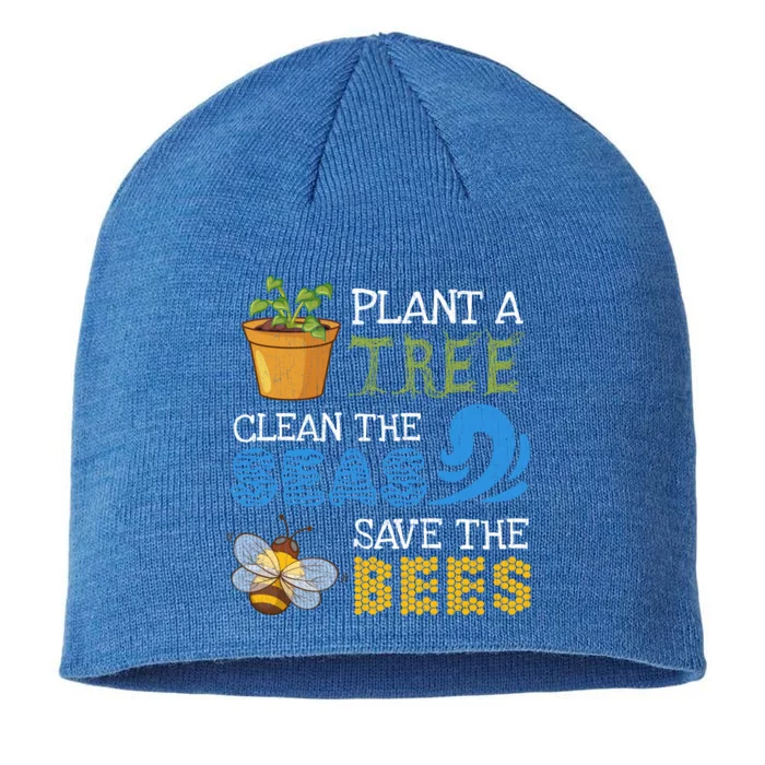 Earth Day Costume Plant A Tree Clean The Seas Save The Bees Gift 8 1/2in Sustainable Knit Beanie