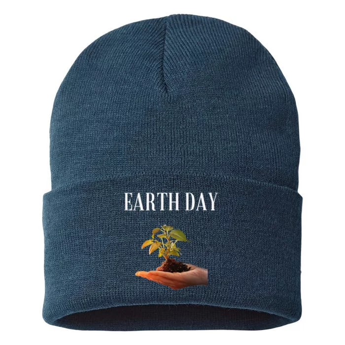 Earth Day Climate Change Green Conservation Save The Planet Sustainable Knit Beanie